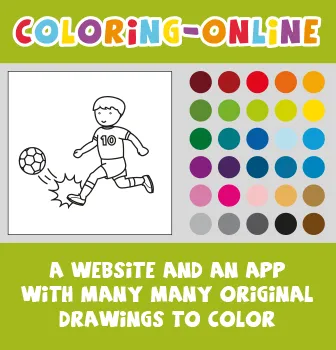 COLORING-ONLINE - A website and an app with many many original drawings to color